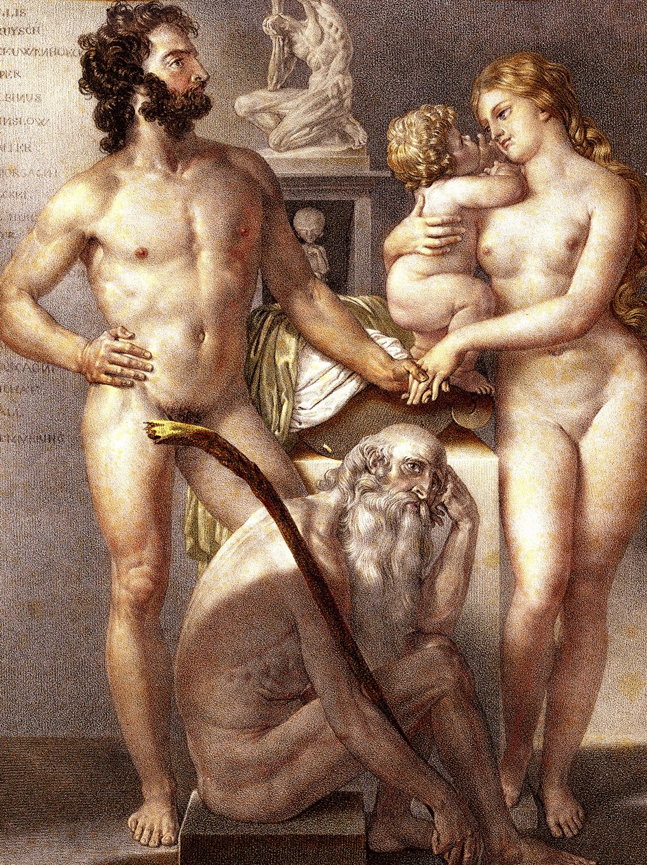 İnsanın Anatomisi - 3 Çağ 1884 by Nicolas Henri (after) Jacob