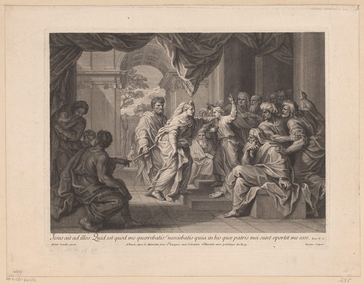 Tapınakta On İki Yaşındaki İsa by Nicolas Henri Tardieu