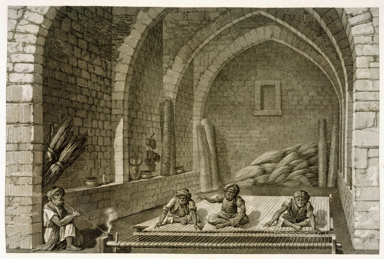 Kilim Dokuma, Cilt II Sanat ve Esnaftan 'Mısır'ın Tanımı', pub. Napolyon'un emriyle, 1822 by Nicolas Jacques Conte