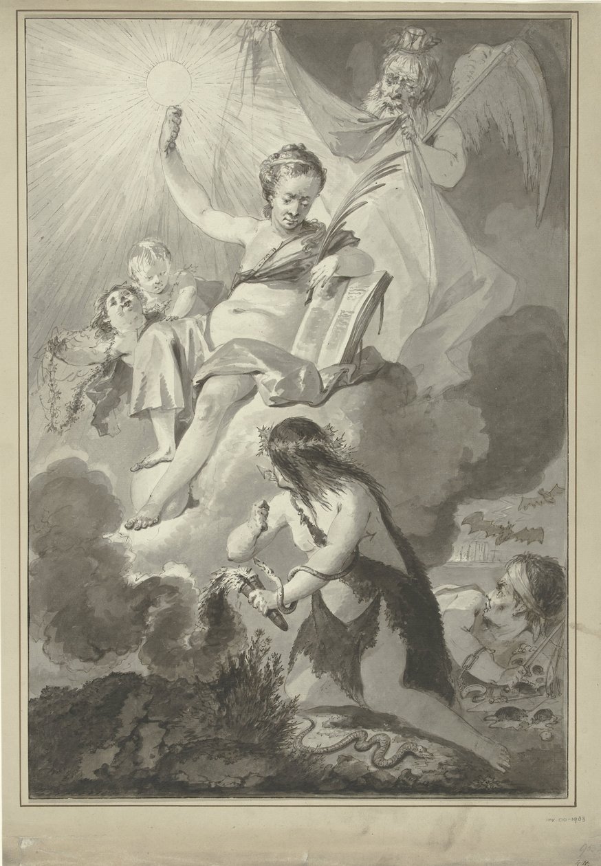 Zaman Gerçeği Gösterir by Nicolas Joseph Delin (possibly)