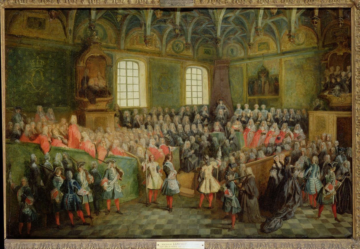 Adalet Divanı, Parlamentoda Louis XV (1710-74) Çoğunluğunda Düzenlendi, 22 Şubat 1723 by Nicolas Lancret