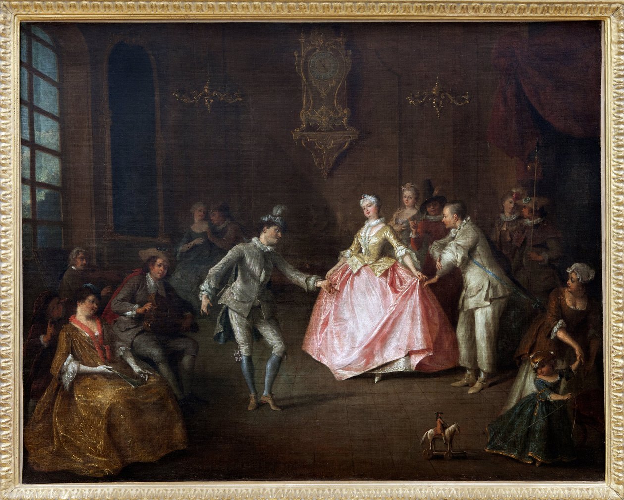 Kostüm balosundan önce, Nicolas Lancret (1690-1743) tarafından Tuval Üzerine Yağlıboya Resim. Fotoğraf, KIM Youngtae, Nantes, Musee des Beaux Arts de Nantes. by Nicolas Lancret