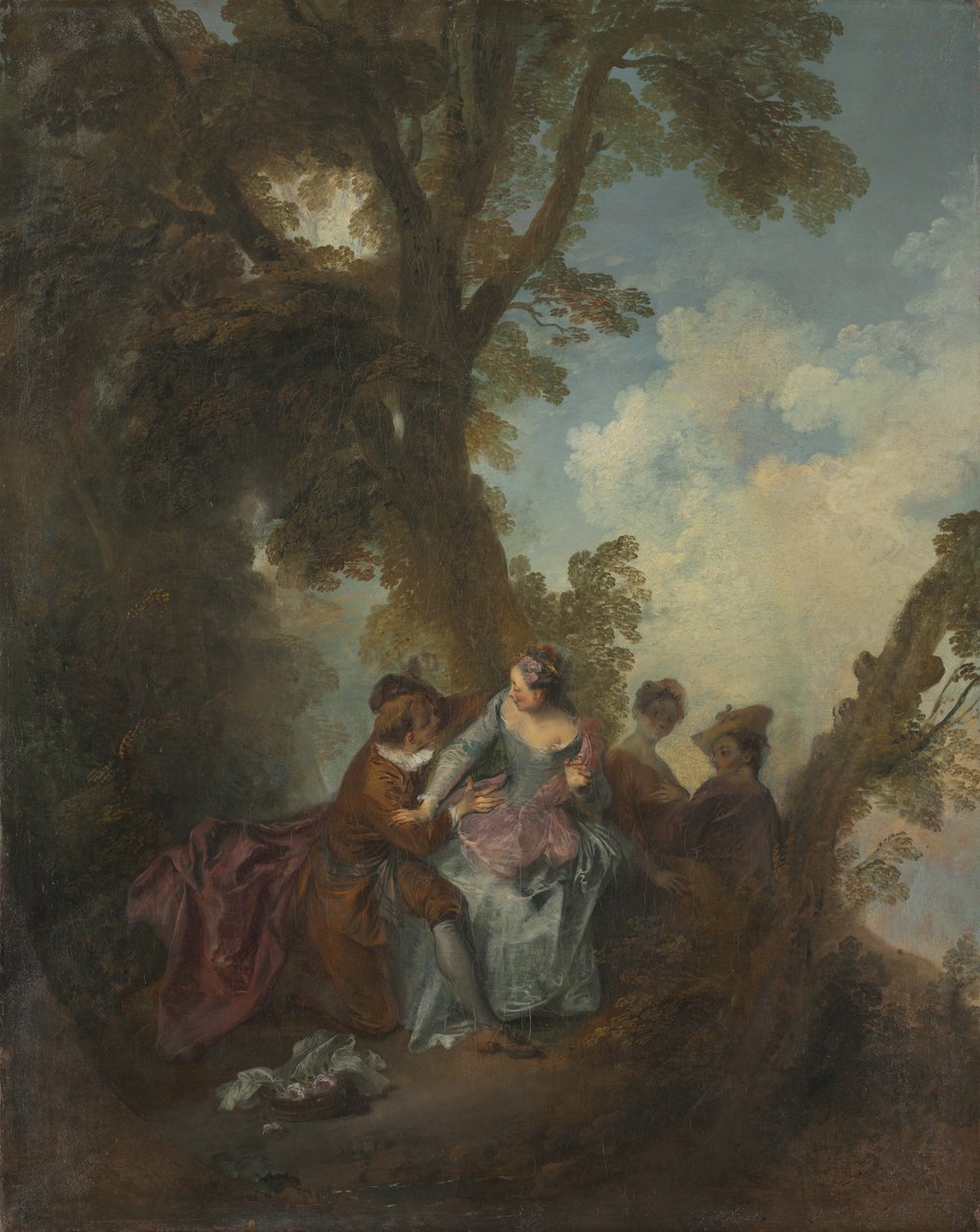 Aşk Bildirgesi, c.1720 (tuval üzerine yağlı boya) by Nicolas Lancret
