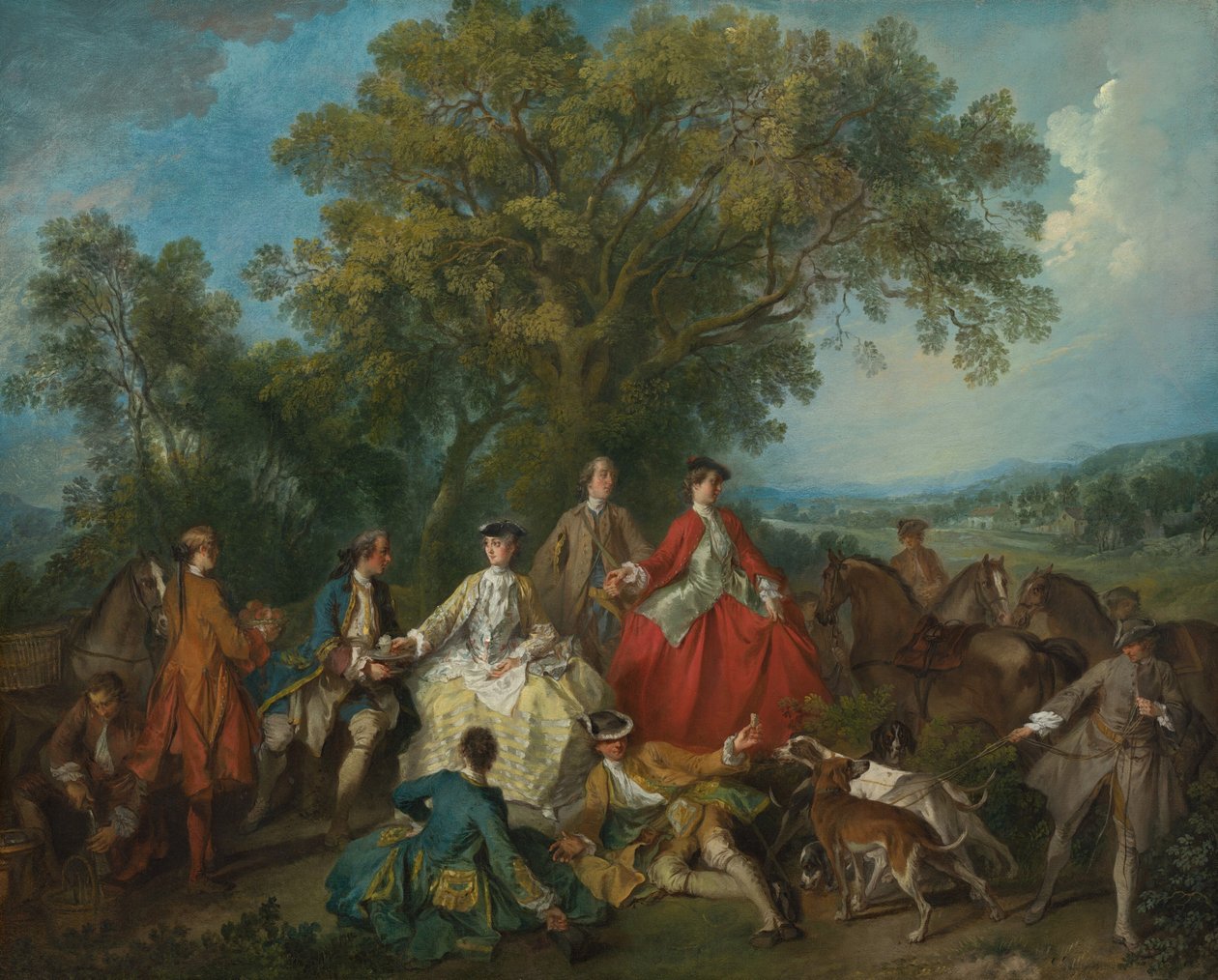 Avdan sonra piknik, muhtemelen c. 17351740. by Nicolas Lancret