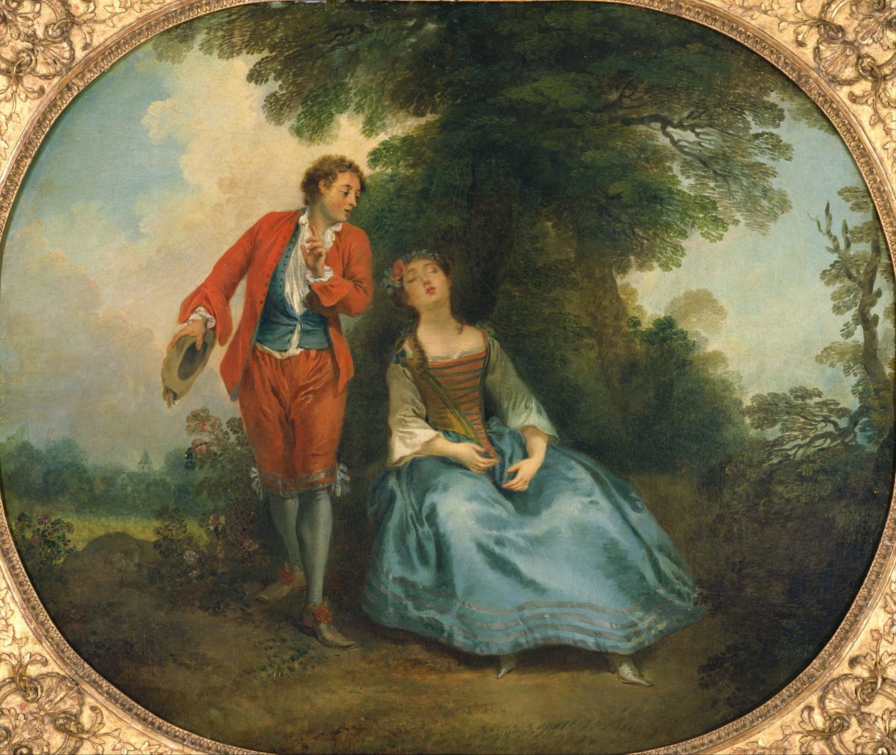 Uyuyan Çoban, yaklaşık 1730 by Nicolas Lancret