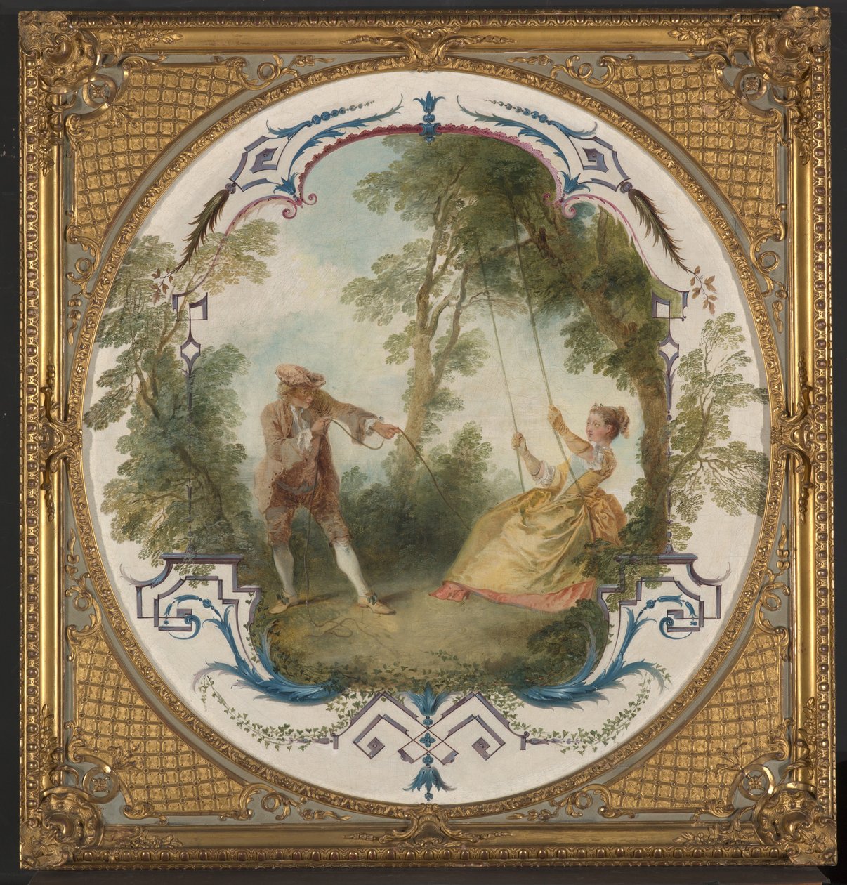 Salıncak, 1724 dolayları (tuval üzerine yağlıboya) by Nicolas Lancret