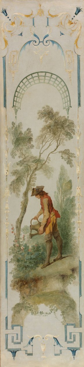 Duvar Panelleri: Bahçıvan, Bahçıvanlık, Bağ, Tahterevalli, Salıncak, c. 1723-1727. by Nicolas Lancret