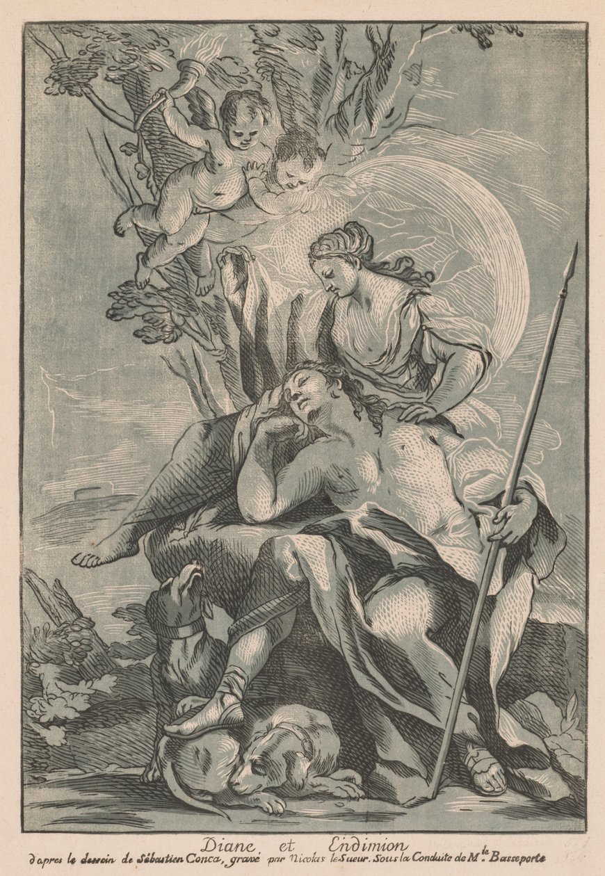 Diana ve Endymion by Nicolas LeSueur
