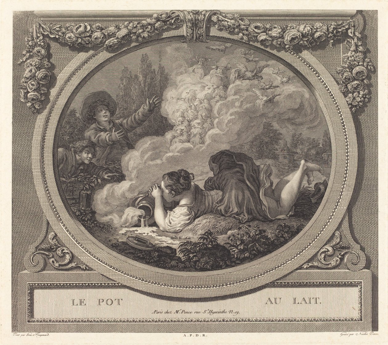 süt sürahisi by Nicolas Ponce after Jean Honoré Fragonard