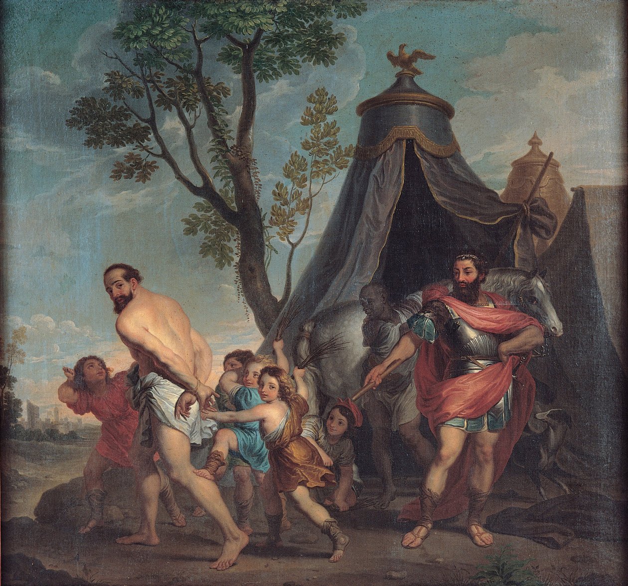 Camillus ve Falerii Okulu Müdürü, 1635-1640 by Nicolas Poussin