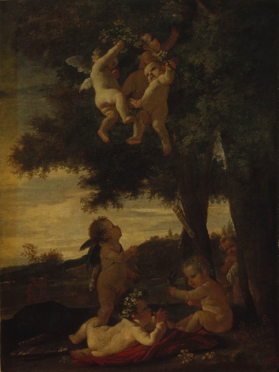 Aşk Tanrıları ve Dahiler, 1630-1633 by Nicolas Poussin