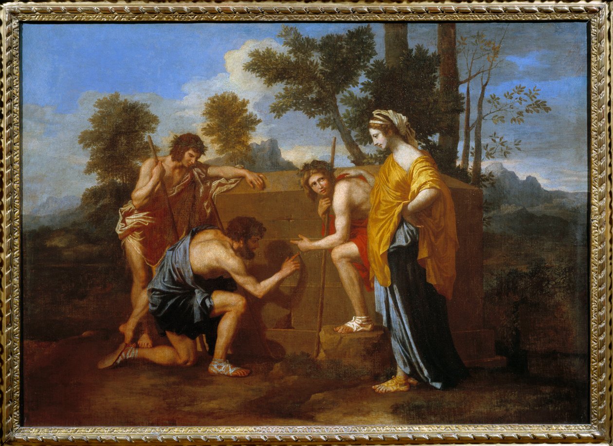 Et in Arcadia ego veya The Shepherds of Arcadia by Nicolas Poussin
