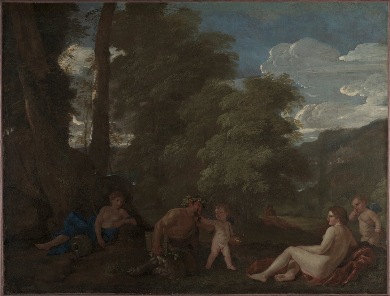 Periler ve bir Satyr Aşkı hepsini fetheder 1625-1627. by Nicolas Poussin