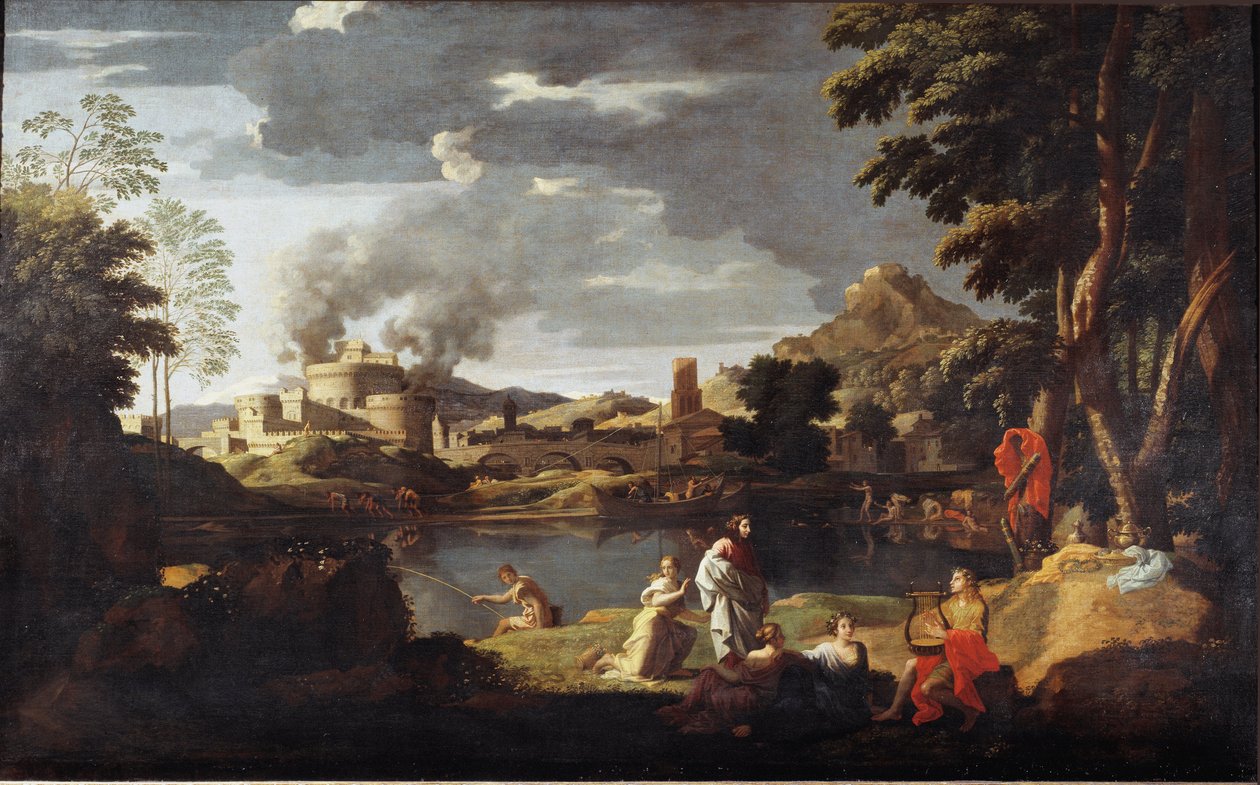 Orphee ve Eurydice Tablosu, Nicolas Poussin by Nicolas Poussin