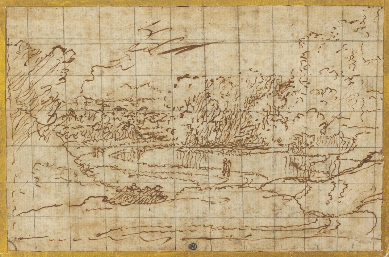 Bir Sarma Nehri boyunca yol by Nicolas Poussin