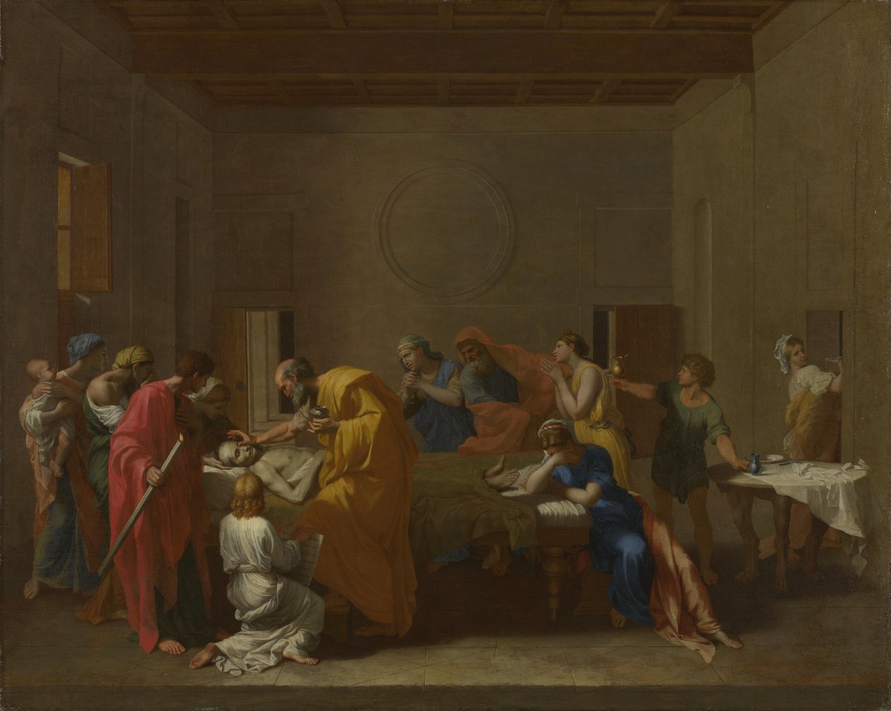 Yedi Ayin: Aşırı Unction, yaklaşık 1637-1640 by Nicolas Poussin