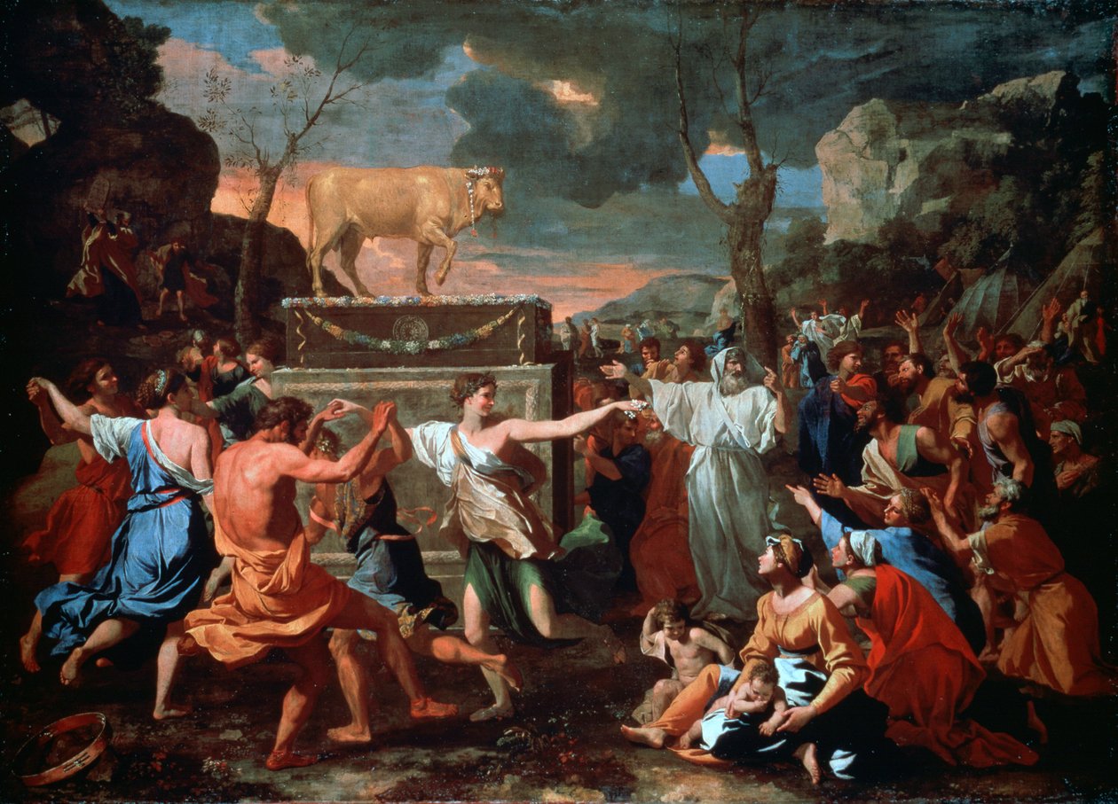 Altın Buzağının Tapınması, c1635 by Nicolas Poussin