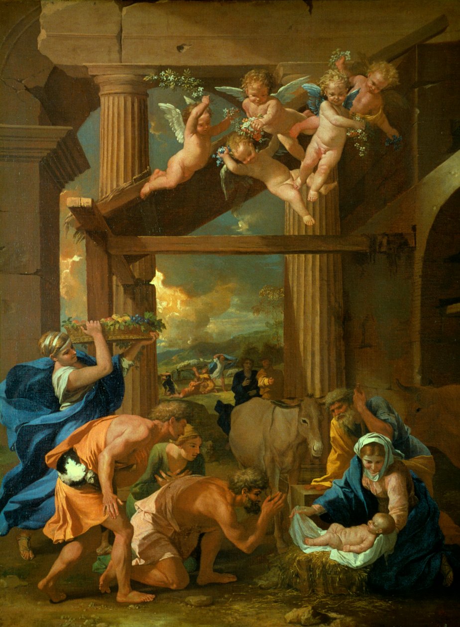 Çobanların Tapınması, c1633 by Nicolas Poussin
