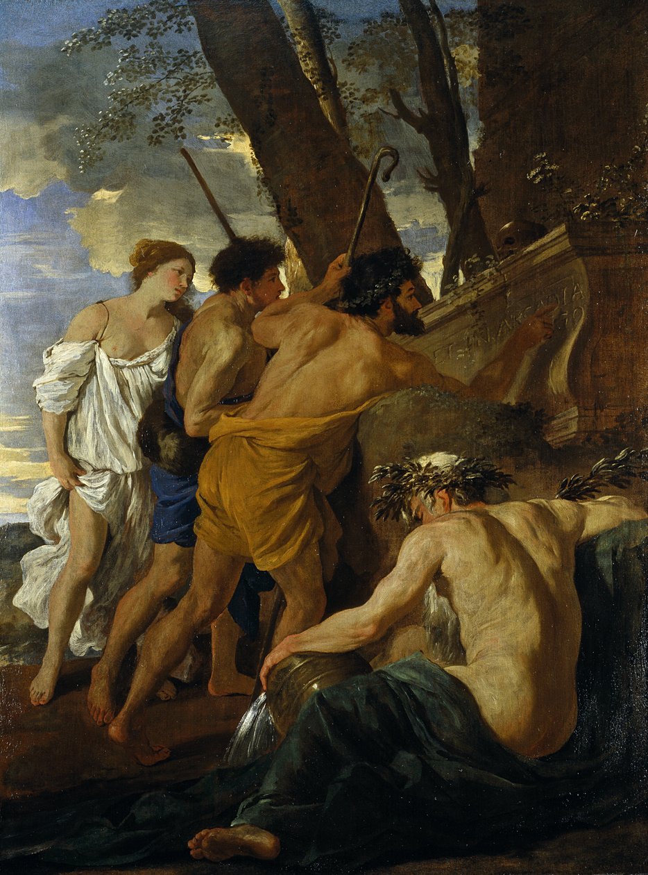 Arkadyalı Çobanlar (tuval üzerine yağlı boya) by Nicolas Poussin