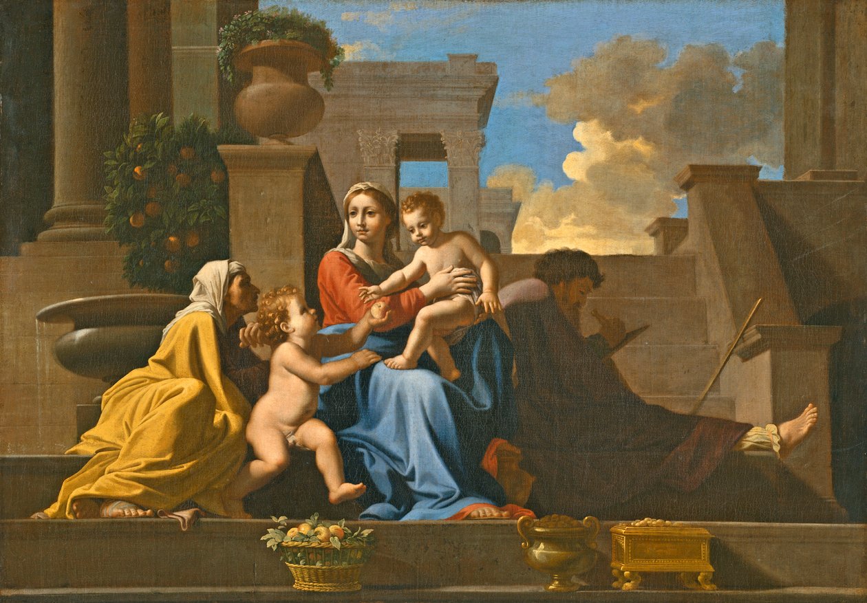 Basamaklardaki Kutsal Aile, 1648 by Nicolas Poussin