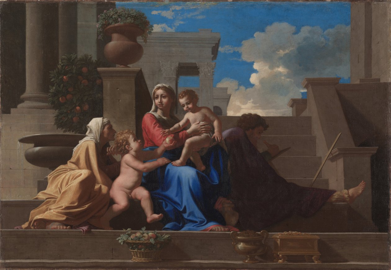 Basamaklardaki Kutsal Aile, 1648 by Nicolas Poussin