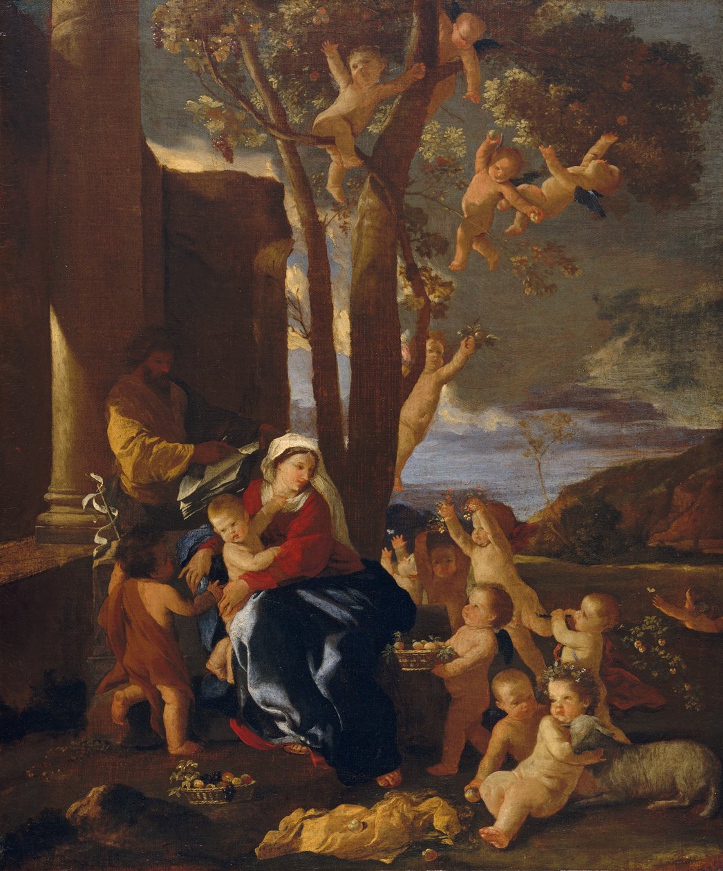 Vaftizci Yahya ile Kutsal Aile, ca. 1627. by Nicolas Poussin