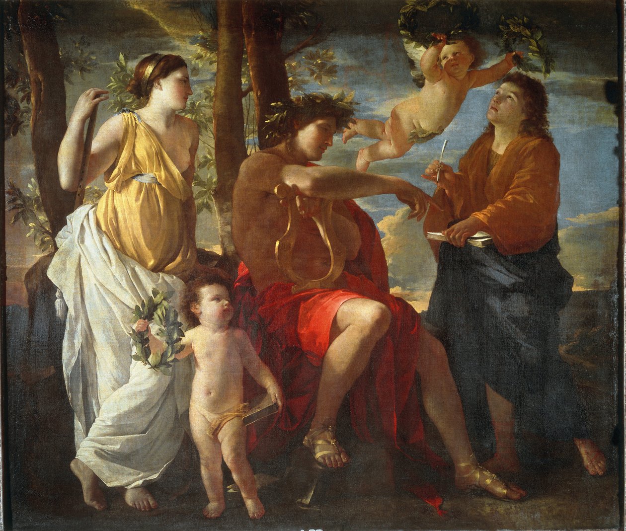 Şairin ilhamı - tuval üzerine yağlıboya by Nicolas Poussin