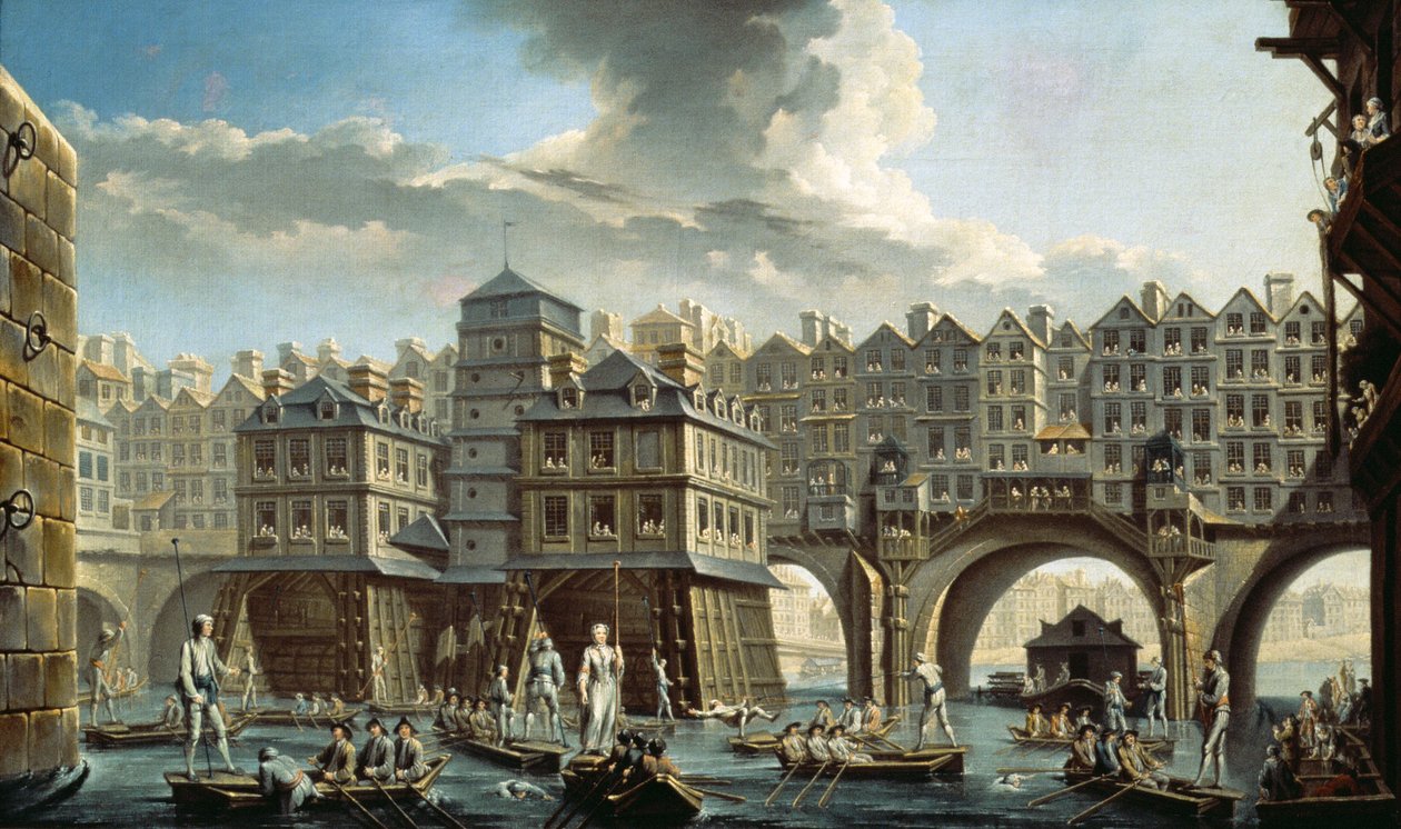Bargemen Yarışması, Paris, Pont Neuf önünde by Nicolas Raguenet