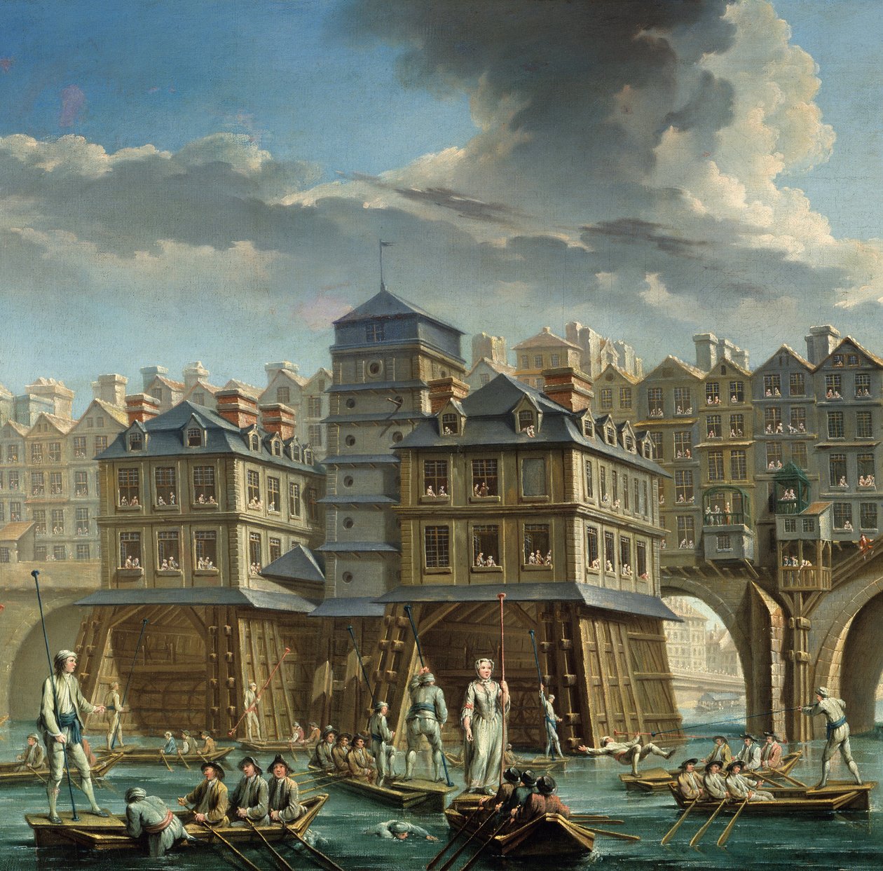 resmin detayı: Notre-Dame Pont ile Pont-au-Change arasındaki Joute des mariniers” Paris