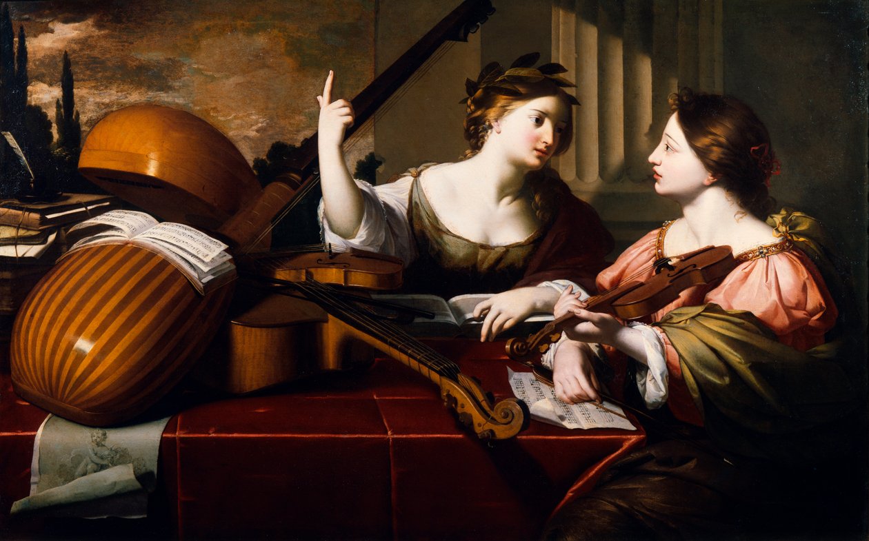 Müziğin İlahi İlhamı, c.1640 by Nicolas Regnier