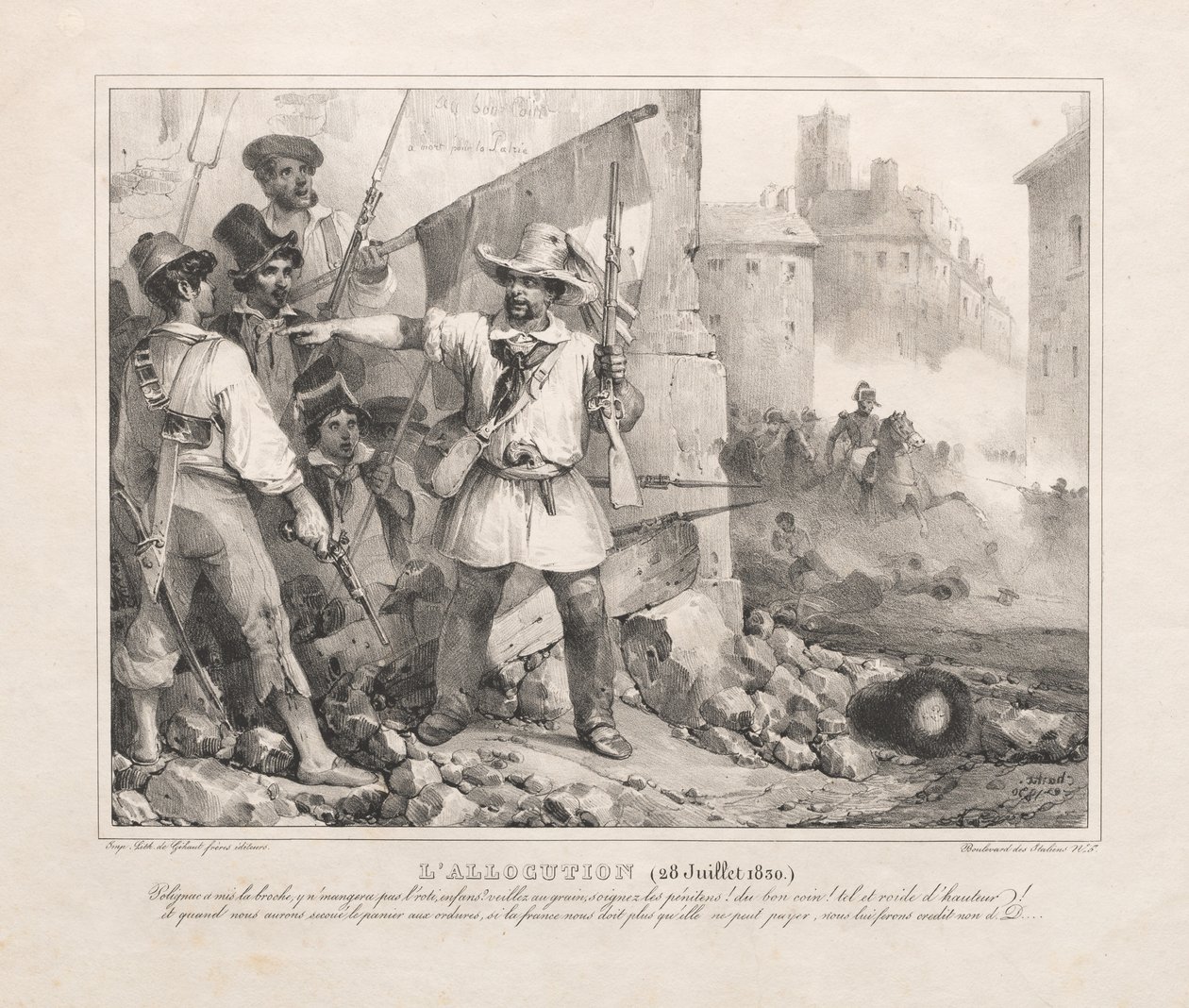 Konuşma 28 Temmuz 1830, 1830. by Nicolas Toussaint Charlet