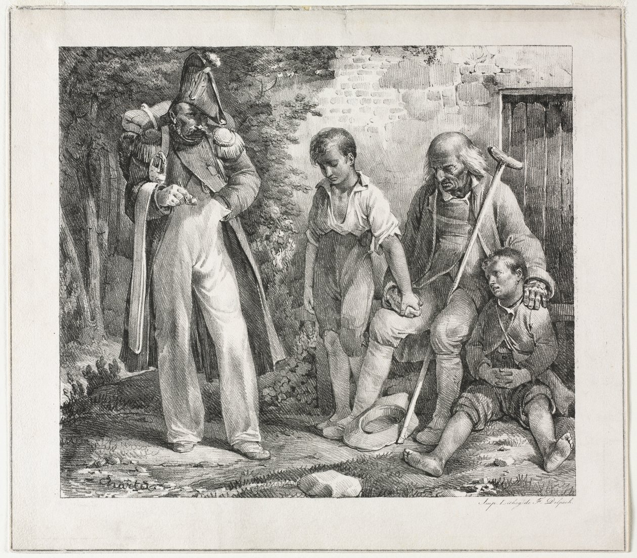 sadaka için yalvarmak by Nicolas Toussaint Charlet