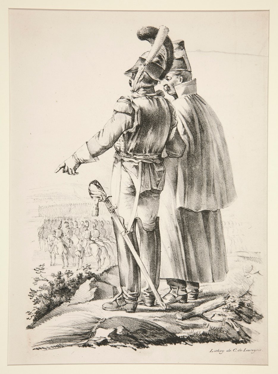 Yürüyerek iki zırhlı by Nicolas Toussaint Charlet