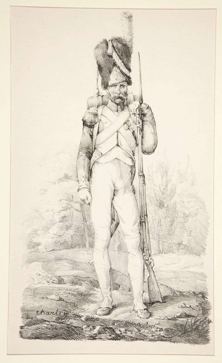 La Vieille Armee Francaise dizisinden Eski Muhafızların Ayak Bombası by Nicolas Toussaint Charlet