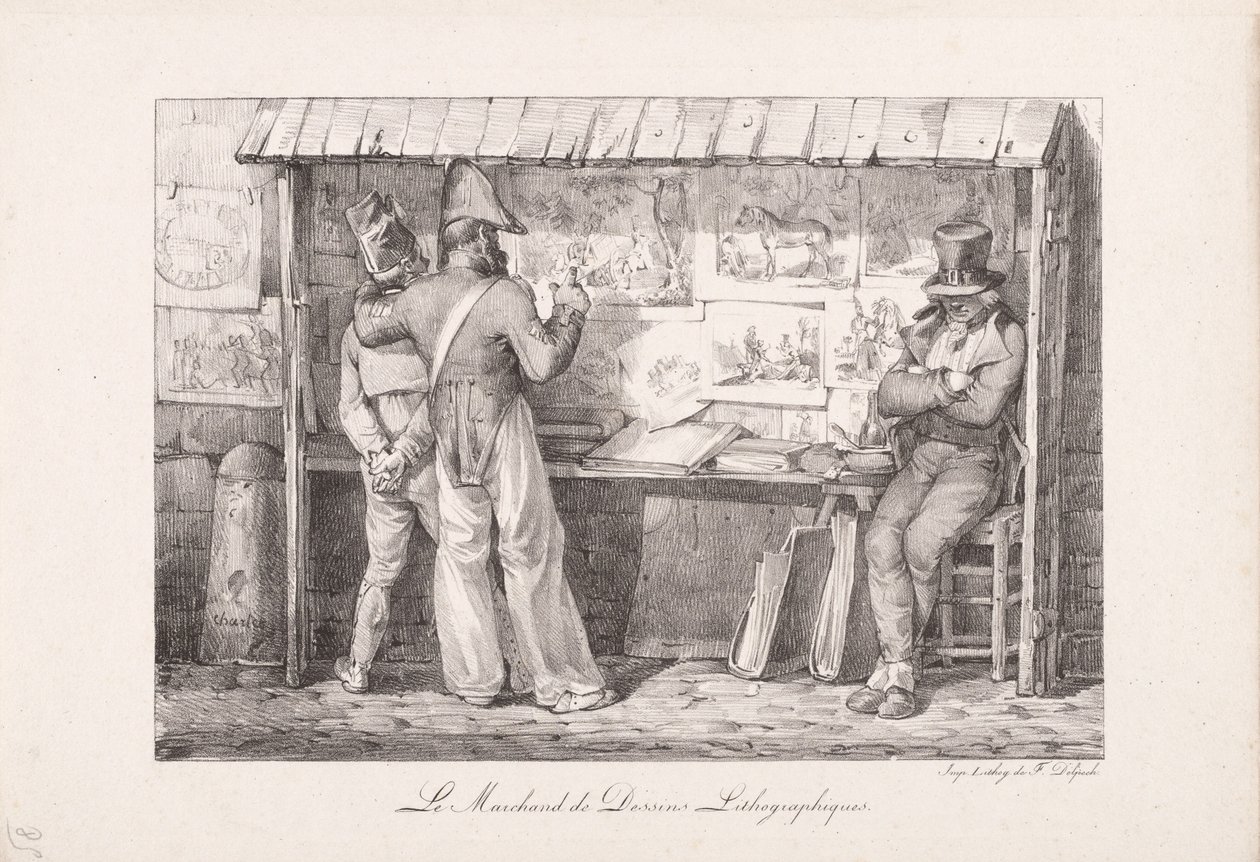 Litograf Satıcısı by Nicolas Toussaint Charlet