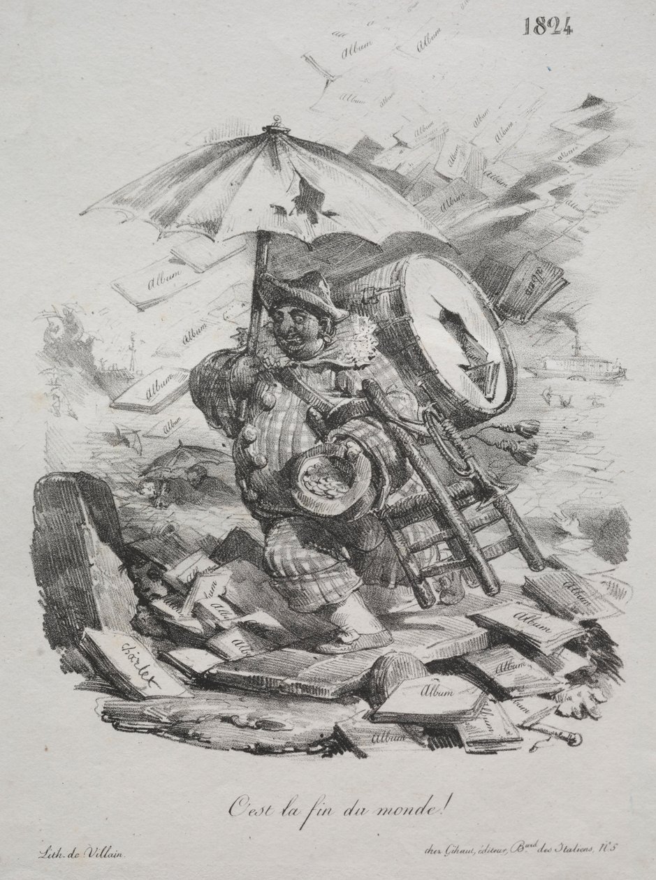 Litografik Eskizler: Dünyanın Sonu! cephe, 1824. by Nicolas Toussaint Charlet