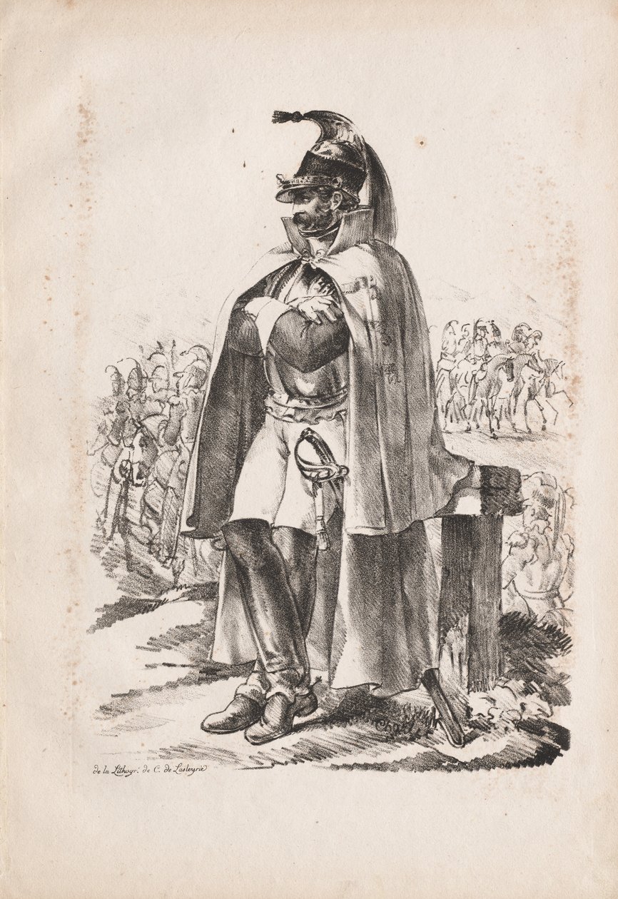 Askeri Kostümler: Süvari Adam, 1814-1818. by Nicolas Toussaint Charlet