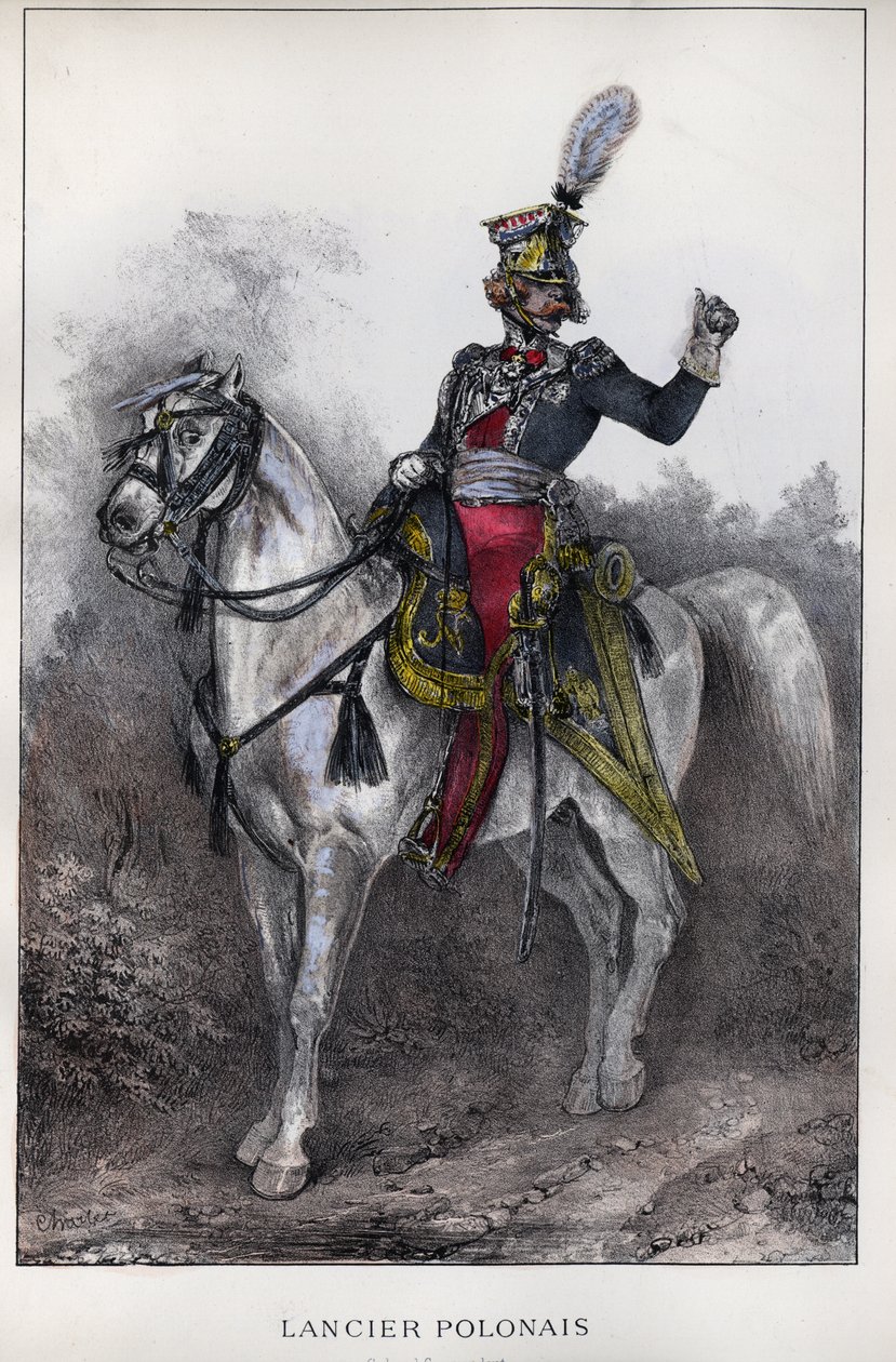 İmparatorluk Muhafızlarının Memur Polonyalı Mızraklıları by Nicolas Toussaint Charlet