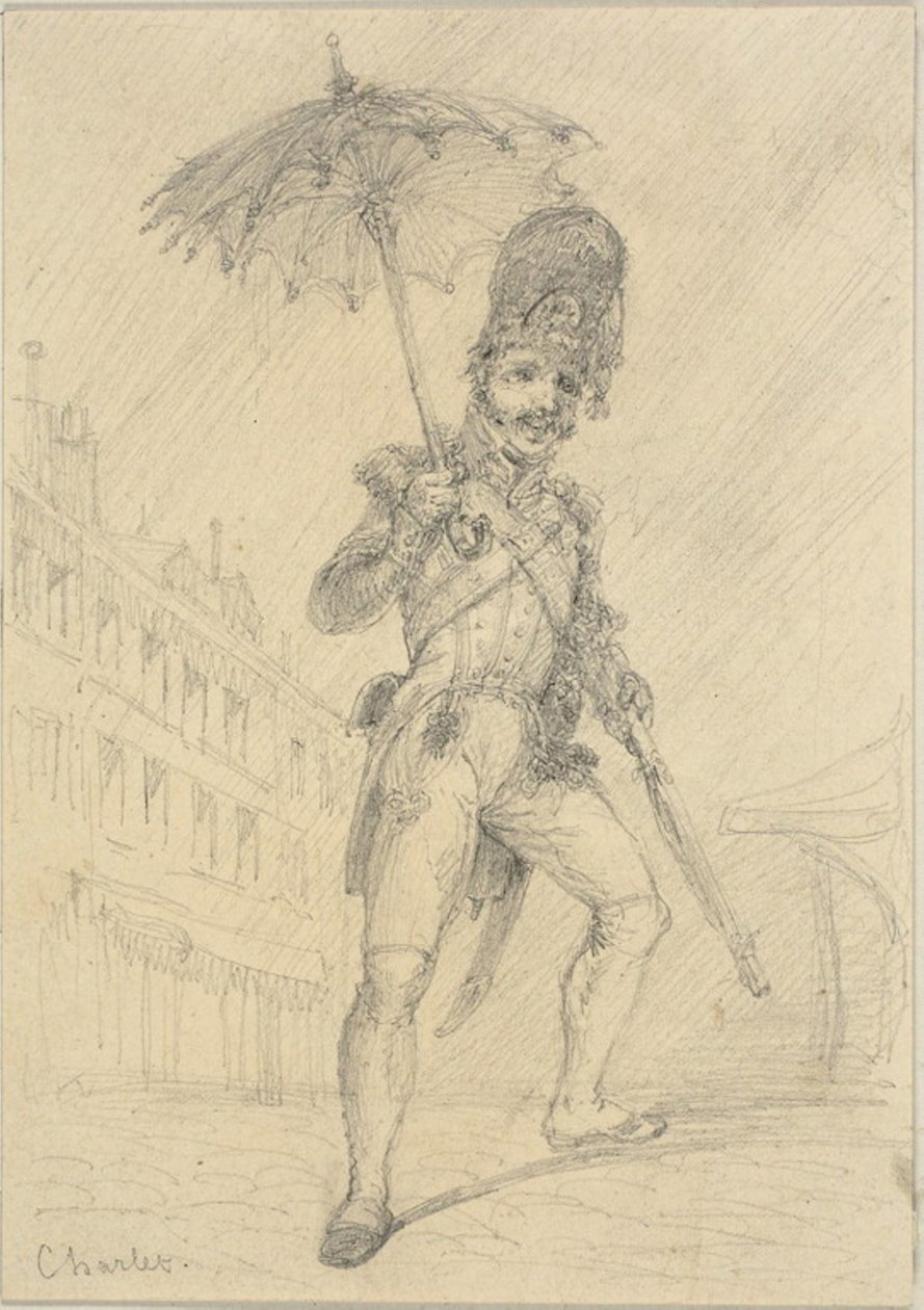 Şemsiye tutan asker by Nicolas Toussaint Charlet