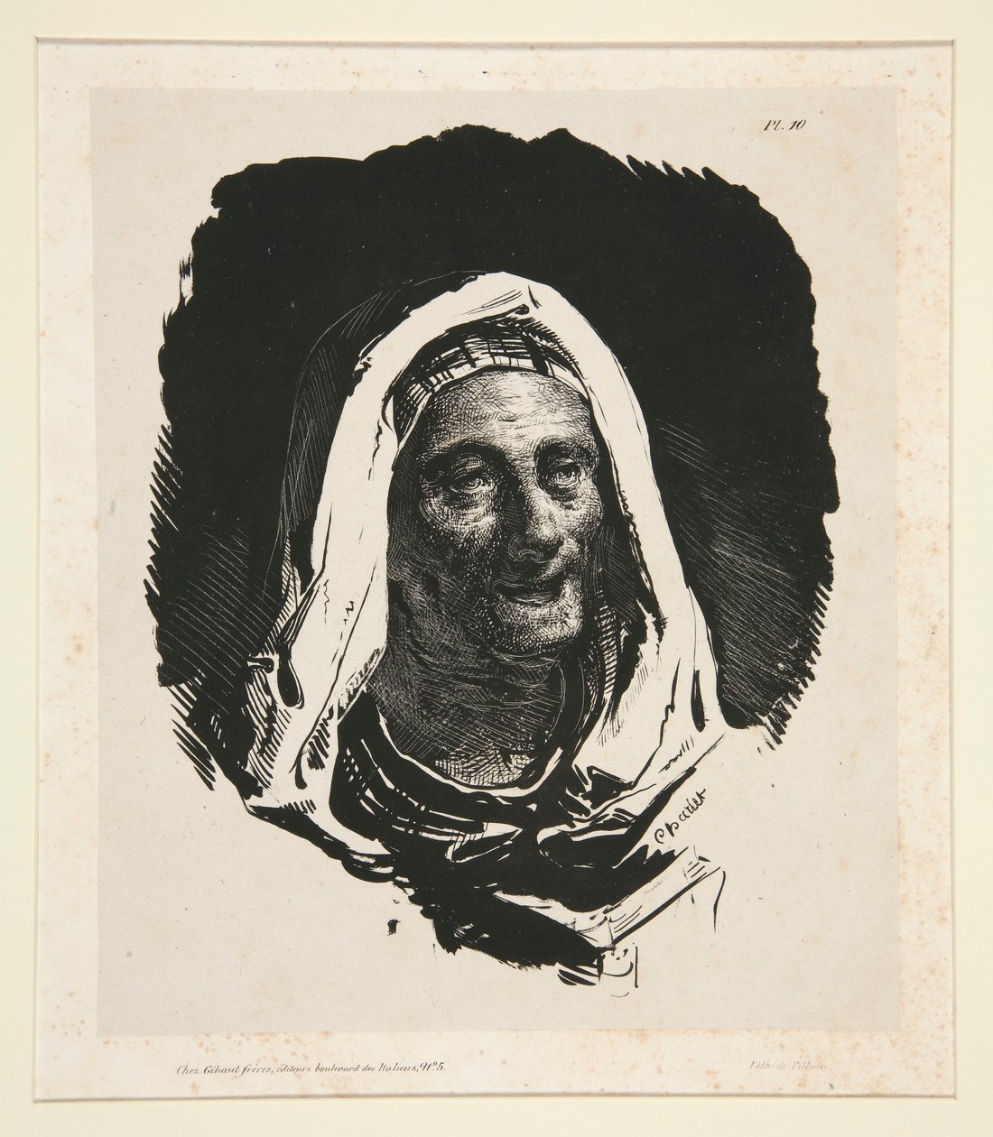 Yaşlı Kadının Başı by Nicolas Toussaint Charlet