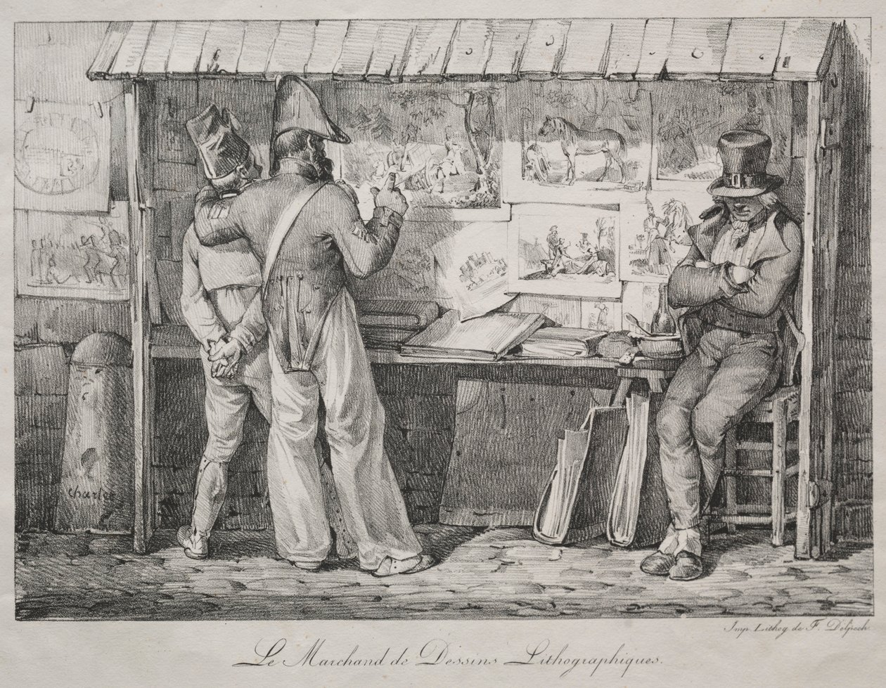 Litograf Satıcısı. by Nicolas Toussaint Charlet