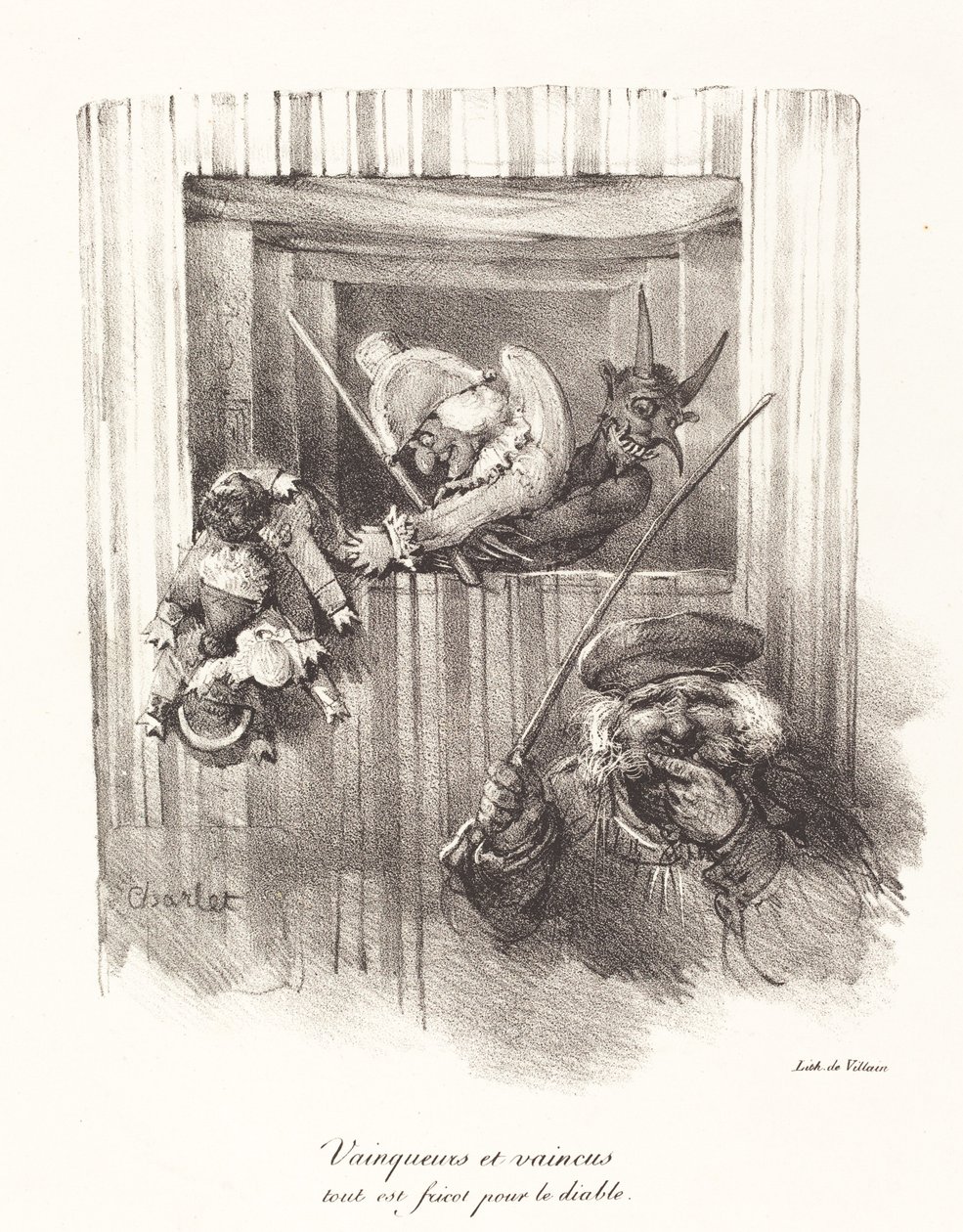 Kazananlar ve kaybedenler, tüm yiyecekler şeytan için (Yenenler ve Yenilenler, Şeytanın Tüm Yiyecekleri) by Nicolas Toussaint Charlet