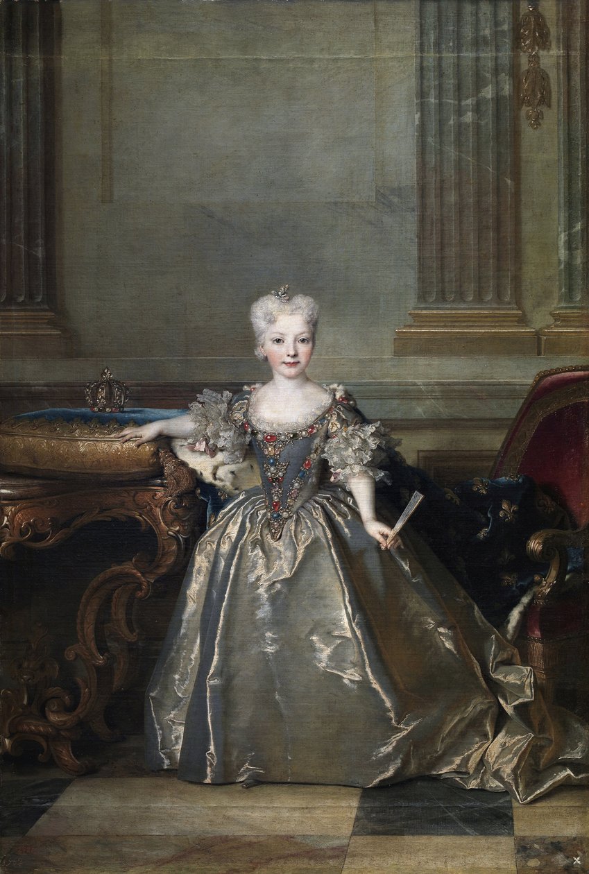 """"Portrait of Infanta Marie-Anne-Victoire de Bourbon (Marie Anne Victoire) (1718-1781) 1722