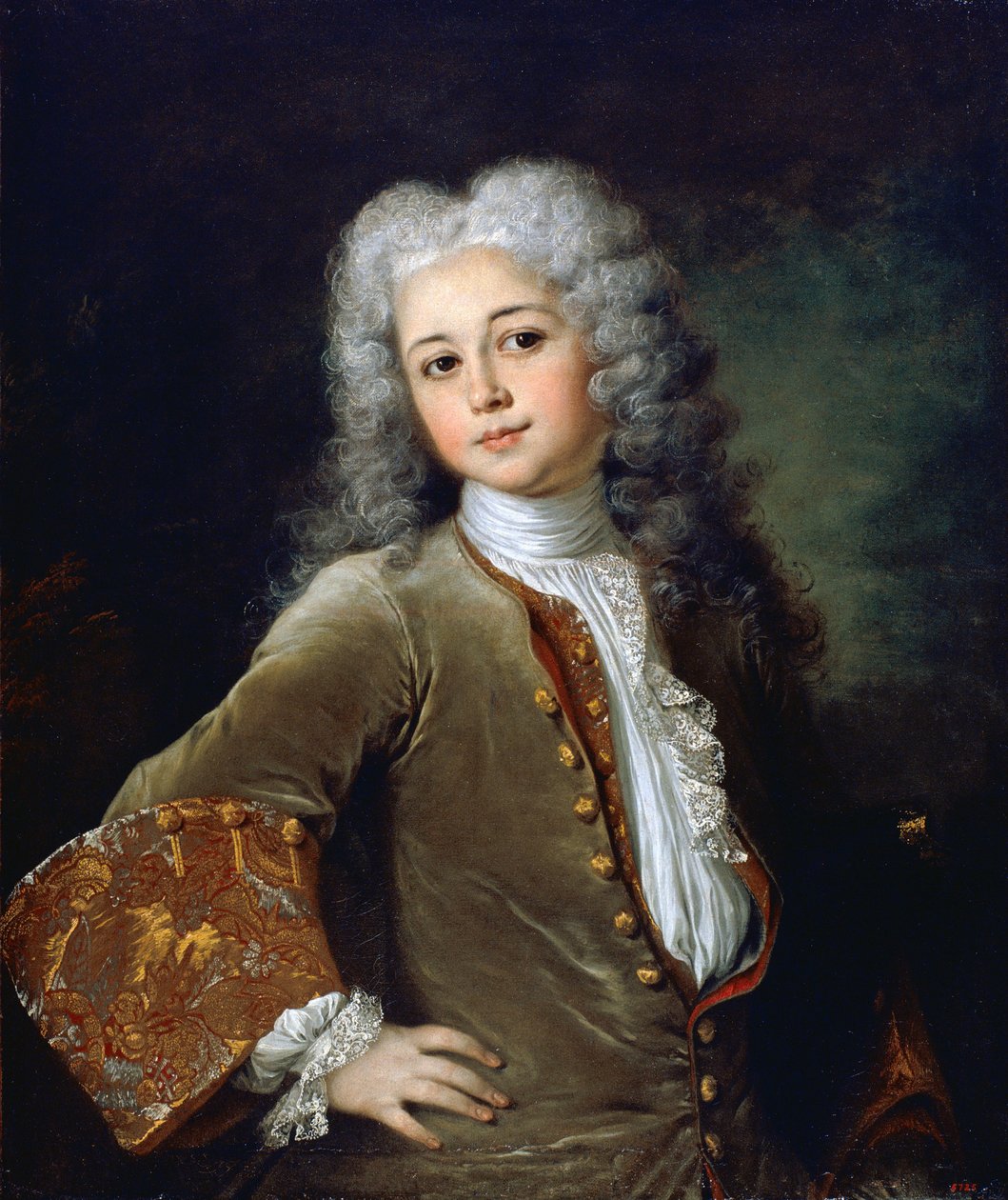 Peruklu Genç Bir Adamın Portresi - Peruklu Bir Genç Adamın Portresi - Resim, Nicolas de Largilliere (1656-1746) - um 1700 - Tuval üzerine yağlı boya - 72.5x61 - Museu Nacional d