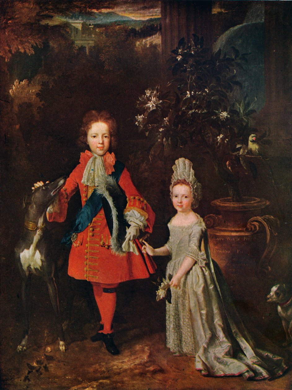 James Francis Edward Stuart 1688-1765, Louisa Maria Theresa Stuart 1692-1712, 1695, 1915 by Nicolas de Largillière