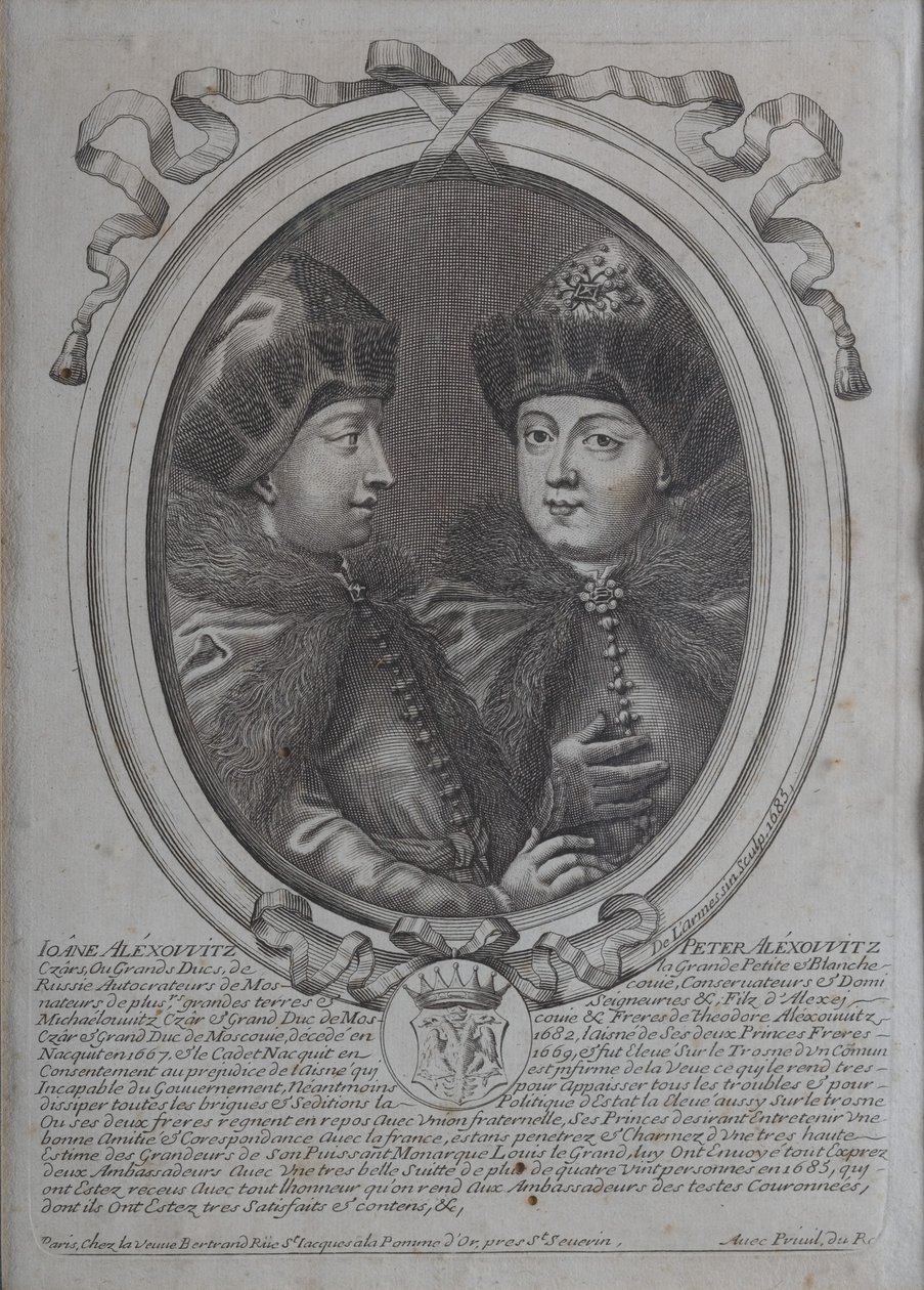 Rus Çarları Ivan Alekseyeviç ve Peter Alekseyeviç by Nicolas de Larmessin