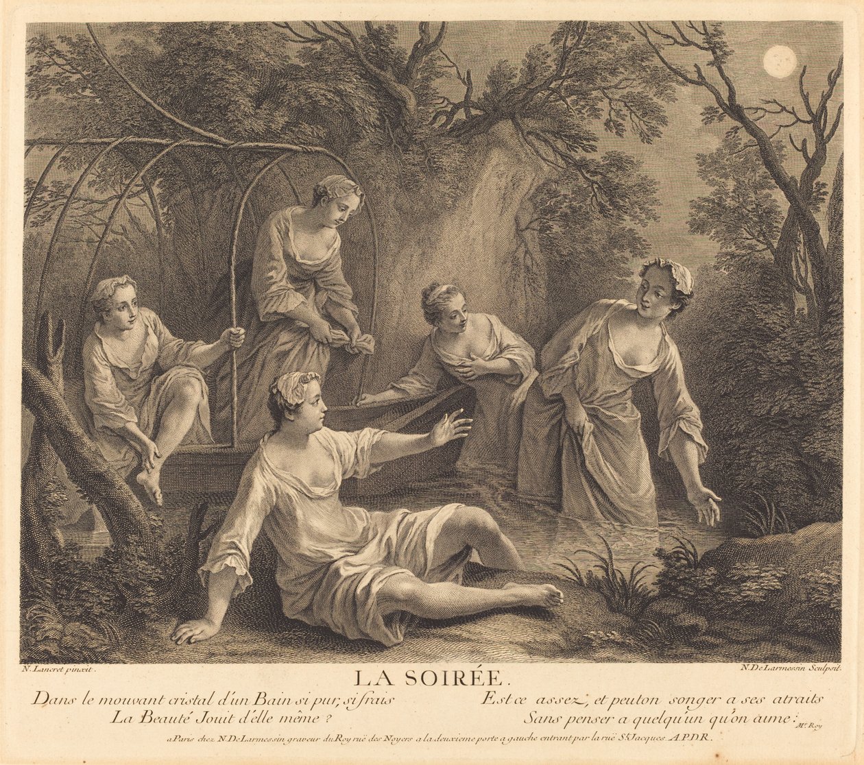Akşam by Nicolas de Larmessin IV after Nicolas Lancret