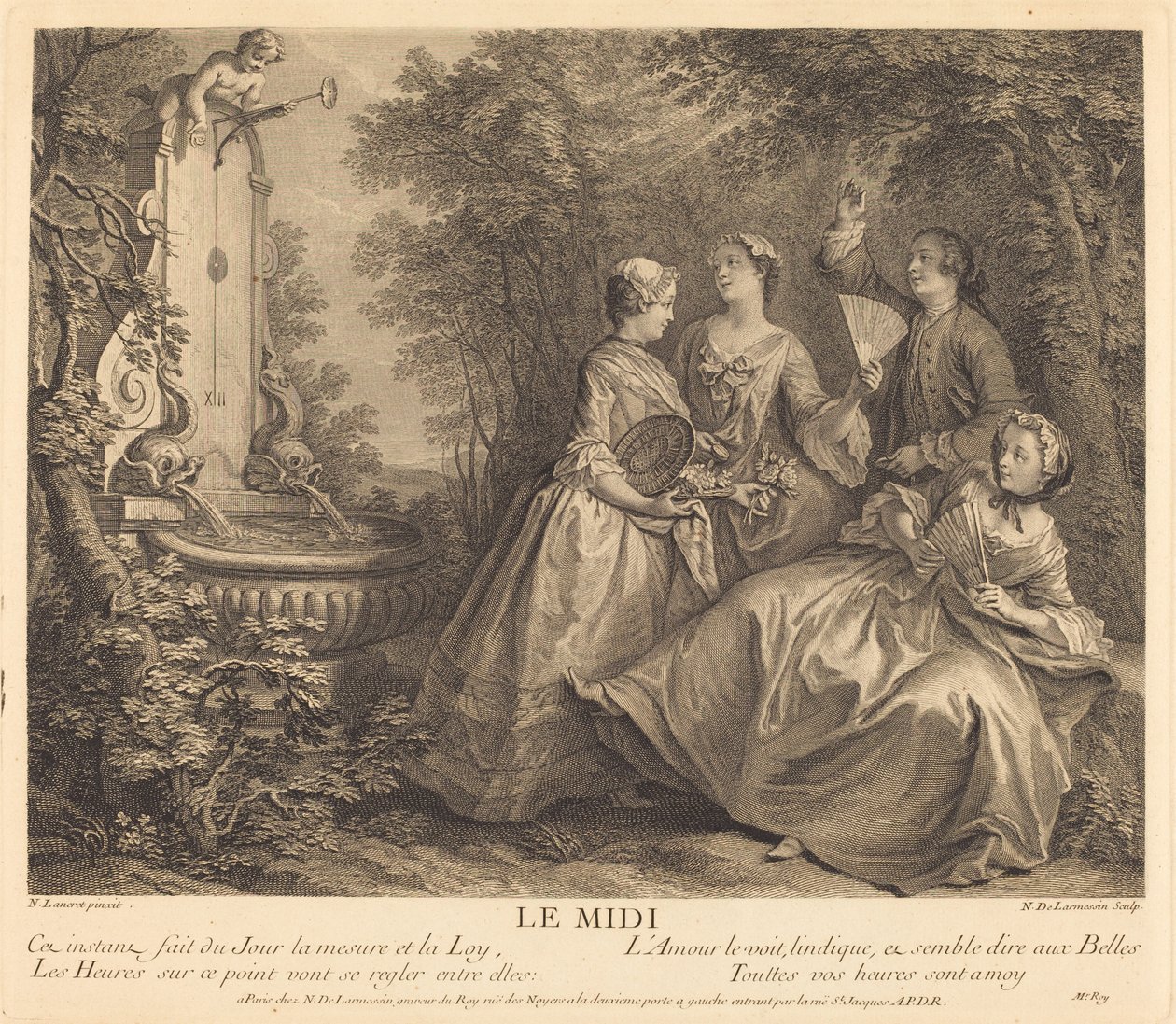 Öğle vakti by Nicolas de Larmessin IV after Nicolas Lancret