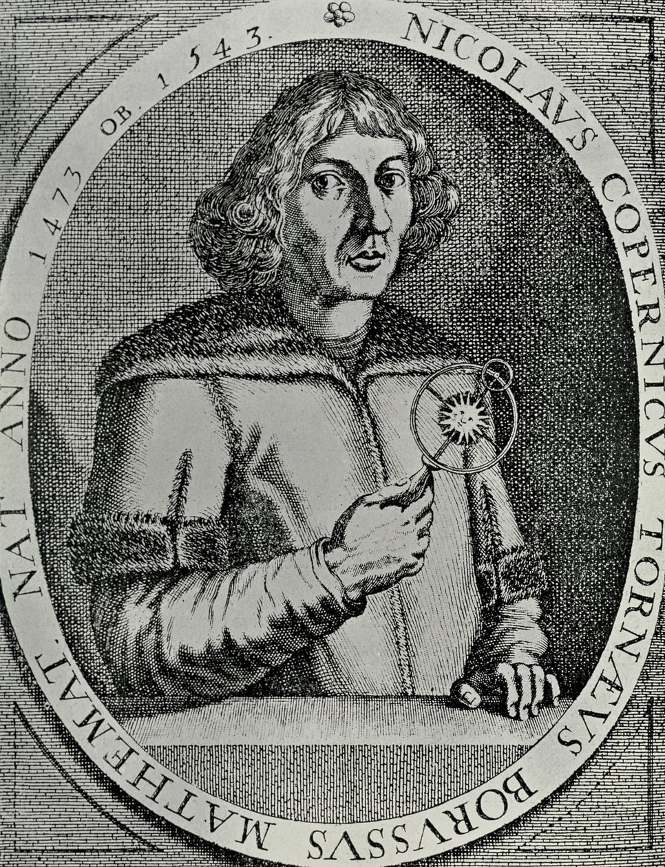 Copy of a Self Portrait  (bw photo) by Nicolaus Copernicus