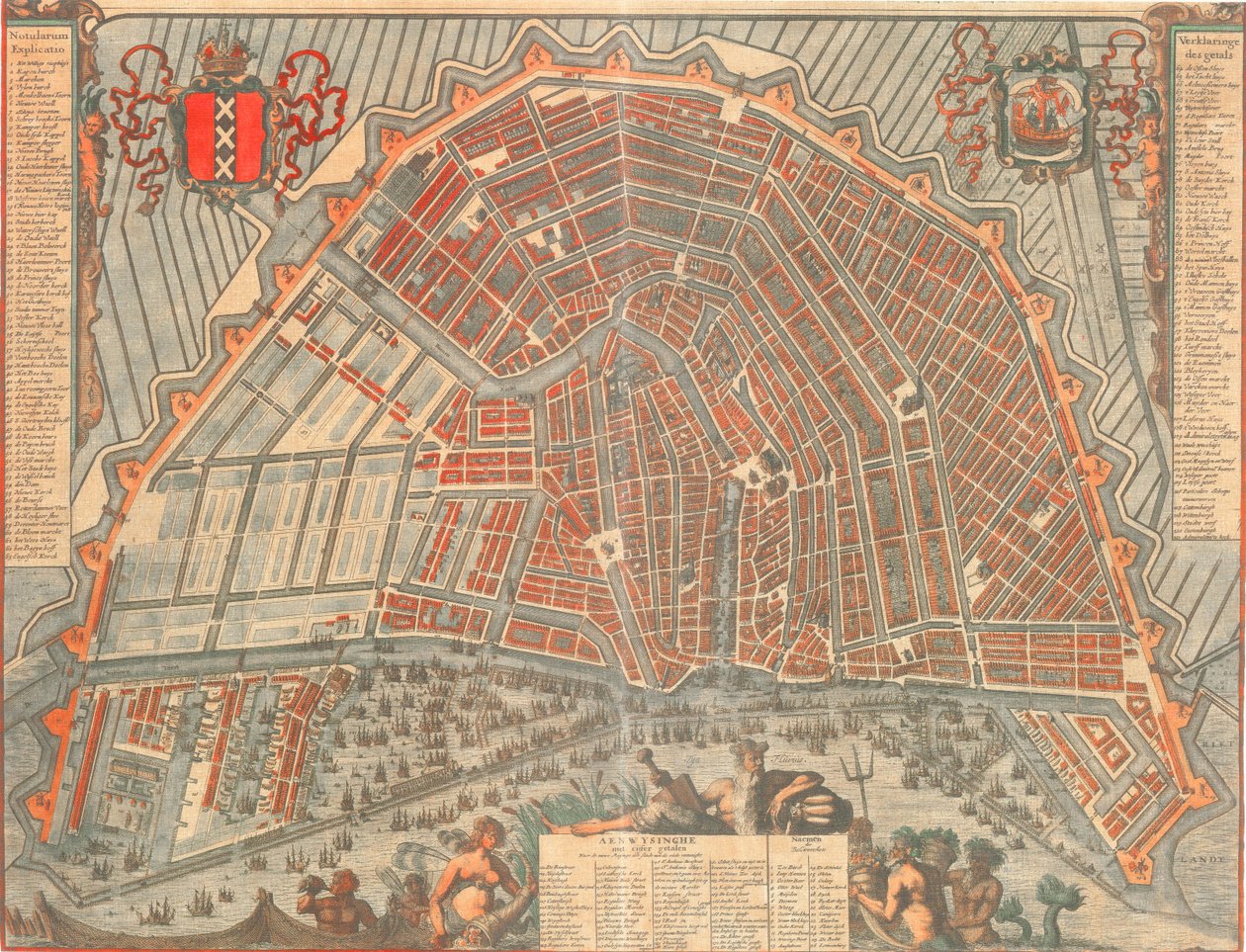 1692 yılında Amsterdam Haritası by Nicolaes Visscher